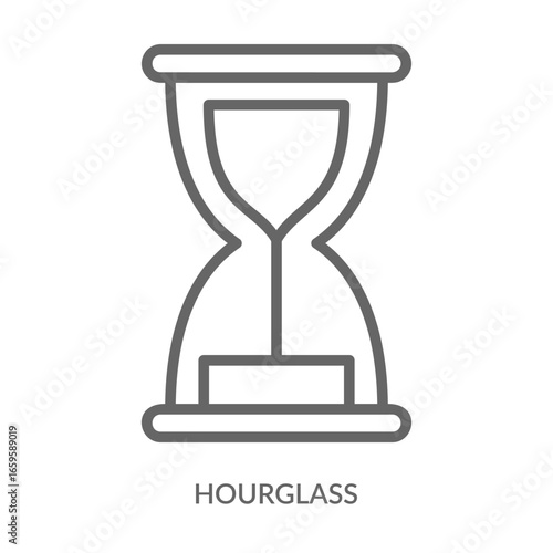 Hourglass Icon Line Style. Design Vector Illustration