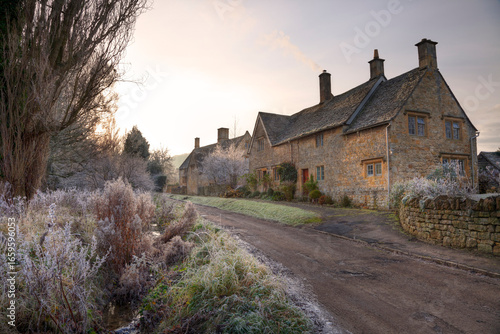 Cotswold country house in winter