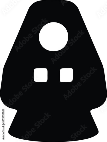 Vector Face covering hijab silhouette Illustrator