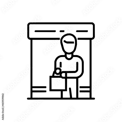 Is this person carrying something important? you won't believe what happens next at the storefront!