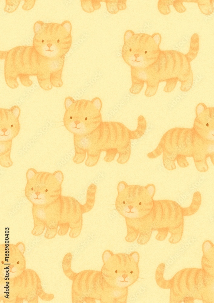 Obraz premium Cute playful kittens pattern