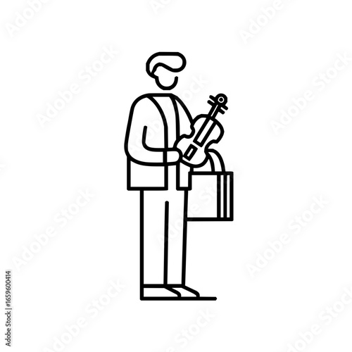 Discover the secret melody hidden in this minimalist violinist illustration you won't believe is true