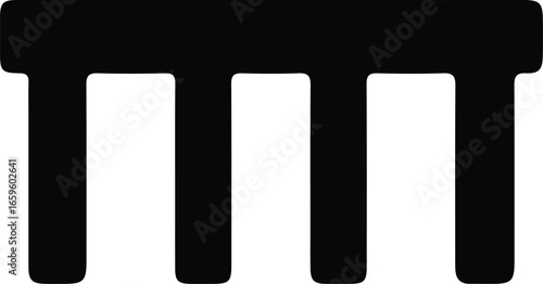 Vector Torah ark silhouette illustration with four pillars Illustrator