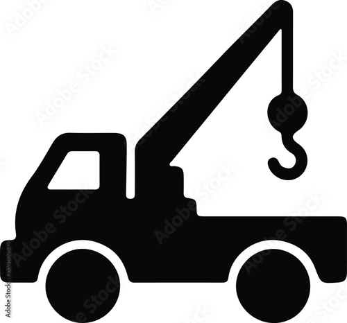 Vector Tow truck vehicle silhouette wrecker pickup automobile Illustrator
