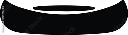 Vector Umiak traditional Inuit boat silhouette Illustrator