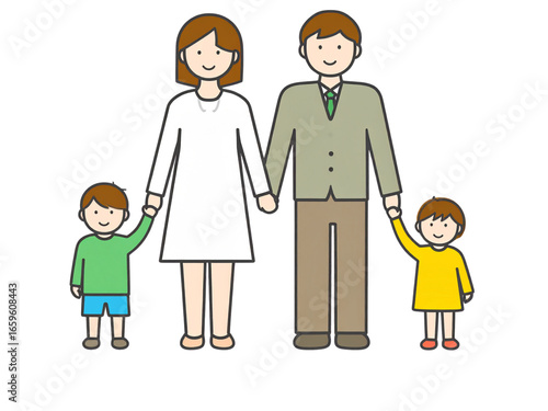 happy family vector illustration