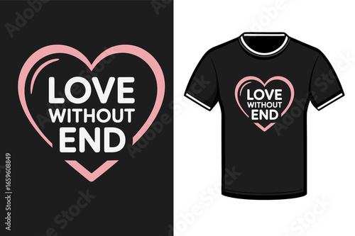 Pink heart with white text on black shirt t-shirt clothing