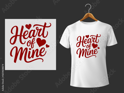 Heart of mine text design graphic