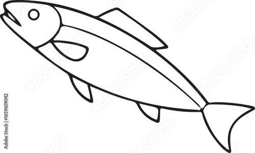 Nature education vector illustration showing freshwater fish chart for biology and learning concepts