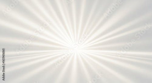 輝く光線 柔らかな白 穏やかな放射状背景. AI Generated
