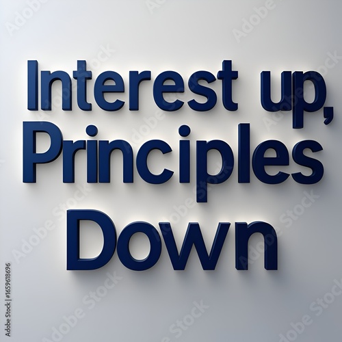 Future Business Concept of interest up, principles down 