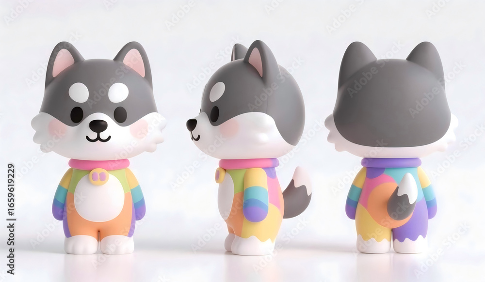 Obraz premium AI 3D Puppy Model