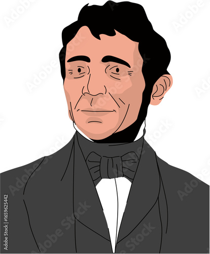 Portrait of Abraham Lincoln Illustration