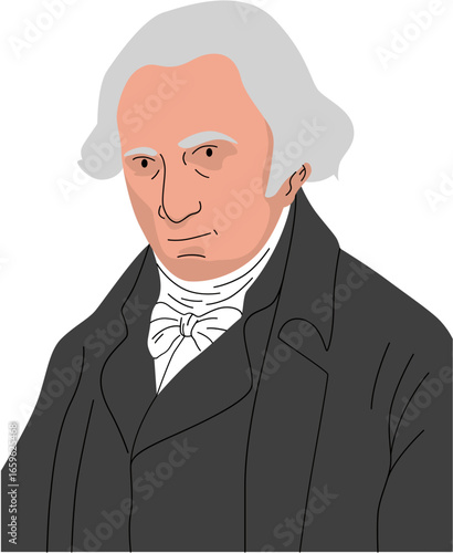 Portrait of James Watt Illustration