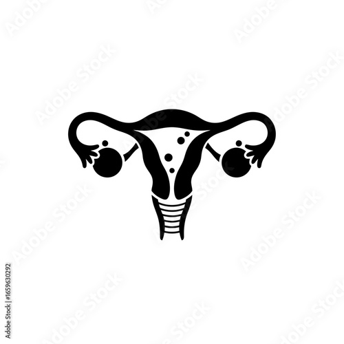 Abstract Gynecology Logo Icon Womb Silhouette Womens Health Medical Symbol