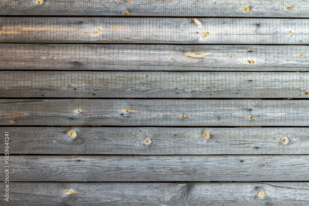 Fototapeta premium Gray wooden plank wall texture with natural wood texture.
