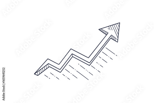 Step graph icon small stepped line representing data growth