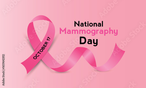 National Mammography Day. A concept for healthcare and medicine. Creating for web banner, cards, prints, social media, poster, flyer and background design template.