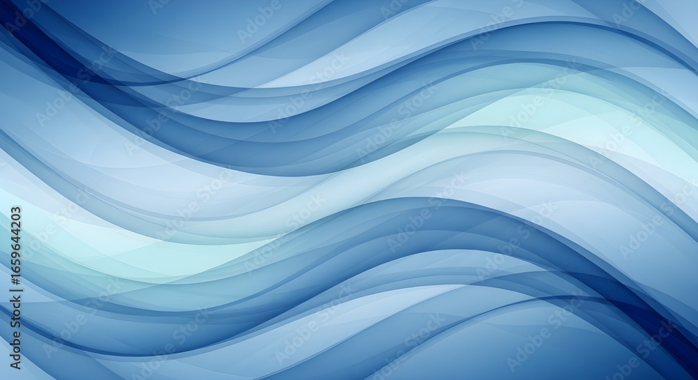 Fototapeta premium Serene blue abstract waves create a calming, modern backdrop for your design projects.
