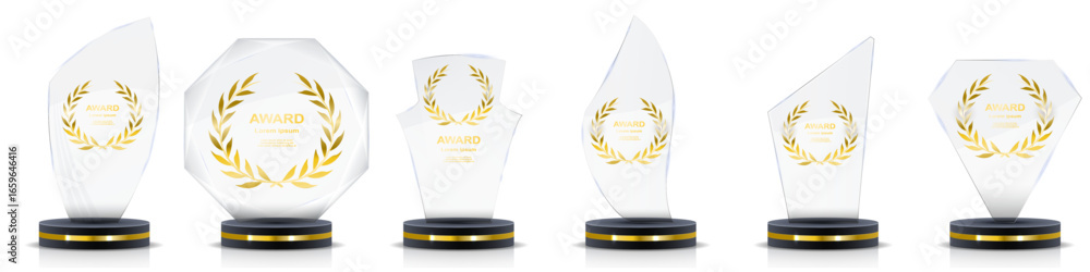 Fotografie Winner trophy awards set