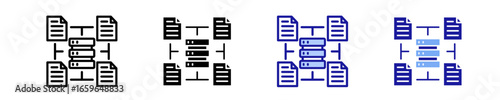 Data Transmission  Icon Set Multiple Style Collection
