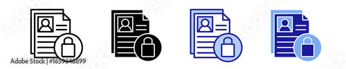 Data Compression  Icon Set Multiple Style Collection
