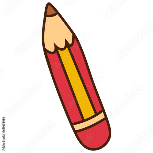 red pencil with eraser