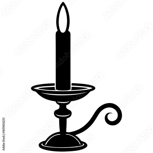 Candle Stand vector silhouette 