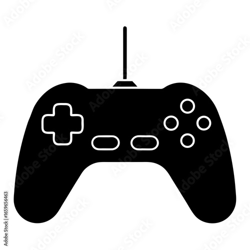 vector drawing of a slim wireless controller