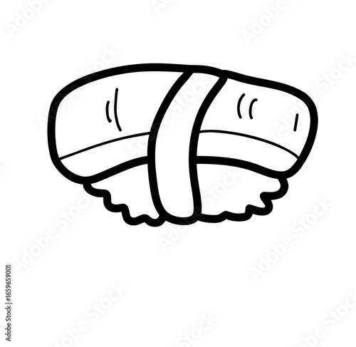 Sushi Hand Drawn Icon Design