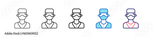 Surgeon Icon In 5 Different Styles Set Collection.   