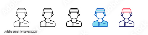 Concierge Icon In 5 Different Styles Set Collection.   