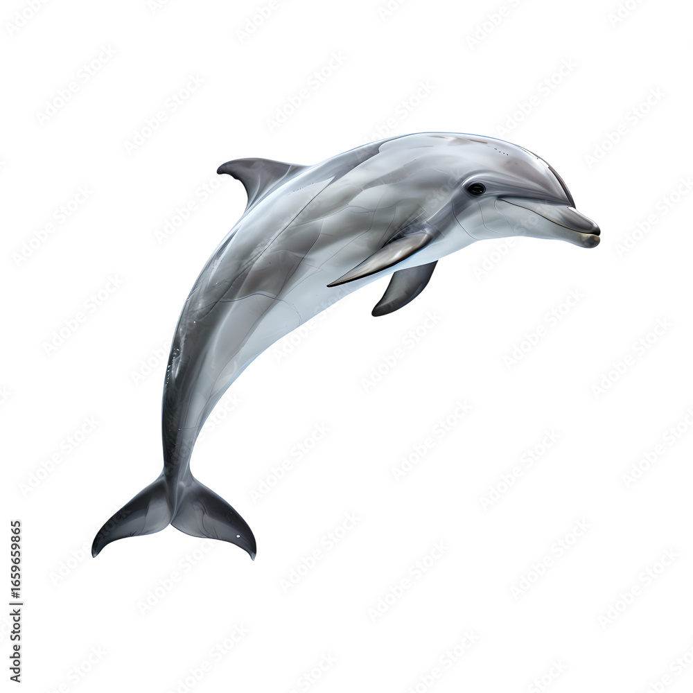 Fototapeta premium dolphin full body, isolated on transparent background