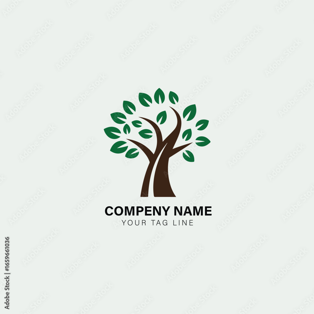 Obraz premium vector tree icon, logos