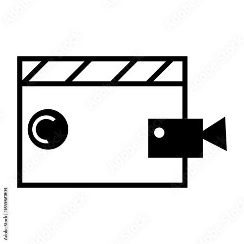 movie clapper board vector illustration icon