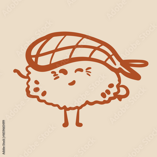 Sushi food ink Japanese cuisine	
