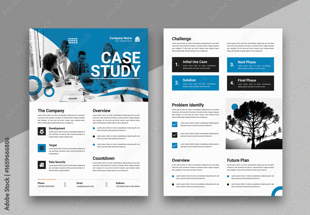 Modern Case Study Template Layout Stock Template | Adobe Stock