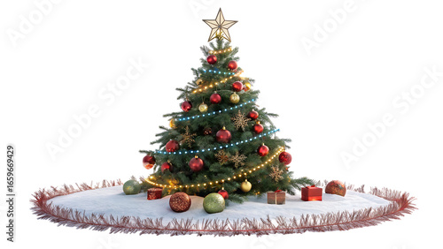 christmas tree and decorations