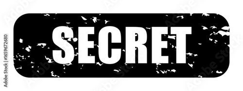 SECRET アイコン イラスト シンプル ベクター素材 ブラック