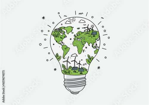 Eco friendly light bulb world energy sustainability environment green innovation