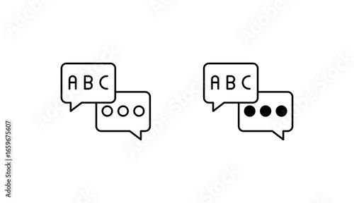 Alphabets Bubbles icon design with white background stock illustration