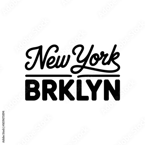 New York Brooklyn Typography Logo, And T-Shirt Design