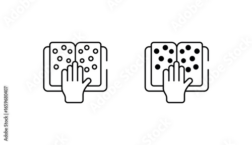 Braile icon design with white background stock illustration