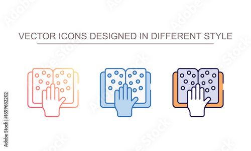 Braile icon design with white background stock illustration