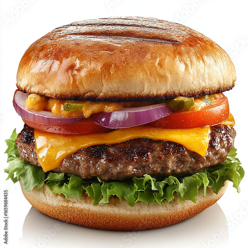 hamburger on a white background