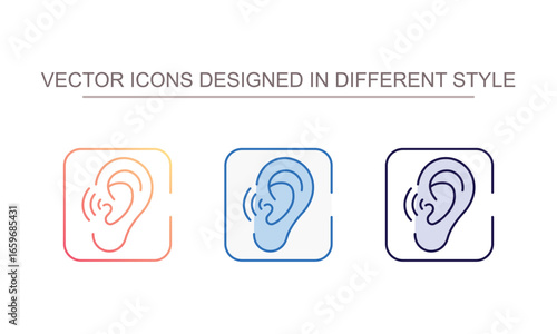 Listening icon design with white background stock illustration
