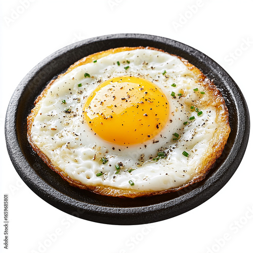 fried egg in a pan