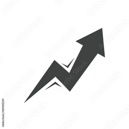 Vector illustration of upward trend arrow icon