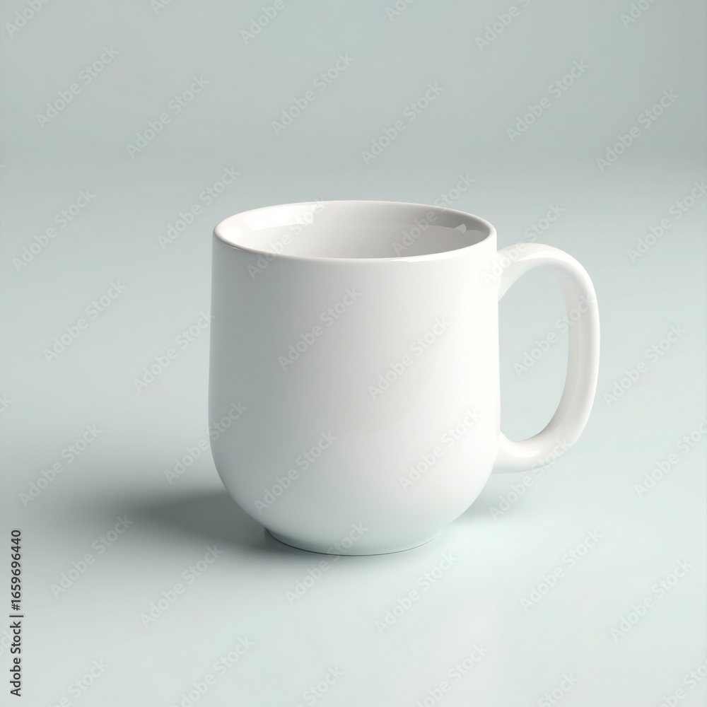 Fototapeta premium white cup on white background