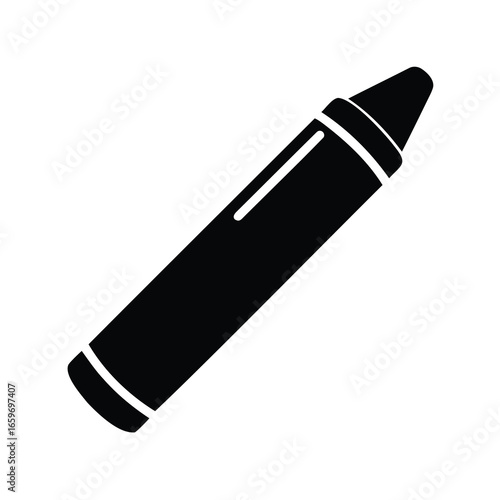 Simple crayon drawing showing an artist's tool to create colorful works